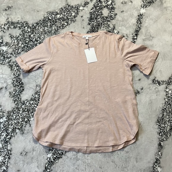 GREY LAB Tops - Grey Lab Shirt Womens‎ Size Small Pink Short Sleeve USA Made Cotton Basic